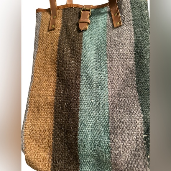 Raj Large Multicolor Striped Tote Bag - Picture 3 of 6